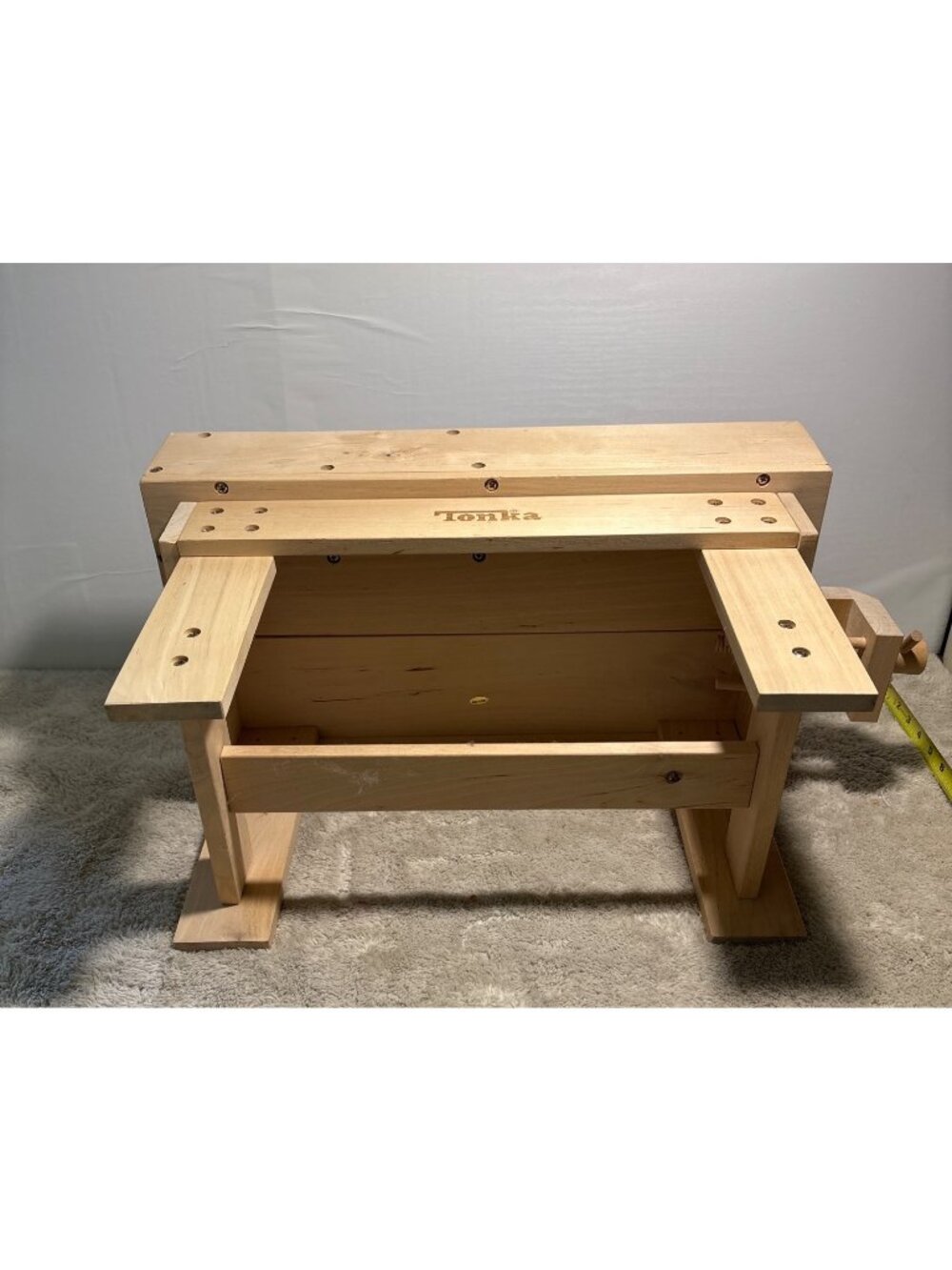 Tonka Workbench Wooden Toy With Tools & Accessories Creativity 18 x 10 x 9" - Picture 11 of 16